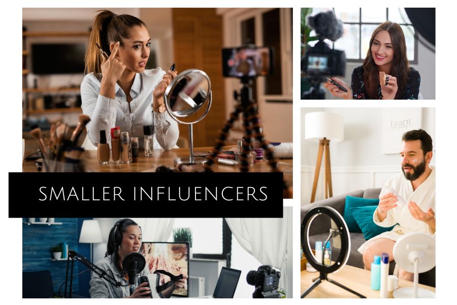 Image of a Smaller Influencers or micro-influencers promoting a product