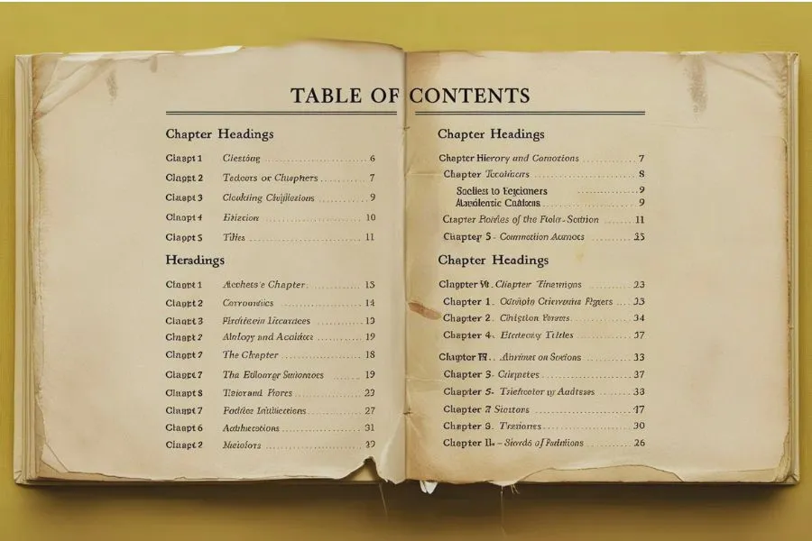 Textbook TOC Example How To Build Table Of Contents When Writing A Book