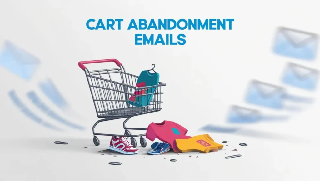 E-commerce Email Marketing, Cart abandonment emails, product recommendations, upselling, transactional emails, seasonal promotions