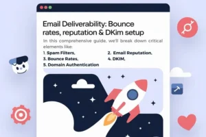 Email Deliverability, Spam filters, email reputation, bounce rates, DKIM, domain authentication