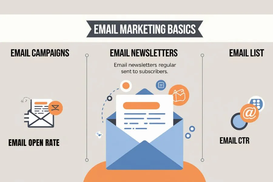 Email Marketing Basics, Email Campaigns, Email Newsletters, Email List, Email Open Rates, Email CTR